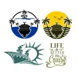Cruise Ship Holiday SVG Cuttable Design
