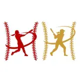 Girl Batter Baseball Softball SVG Cuttable Design