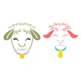 Goat Face SVG Cuttable Design