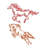 Running Horse Flame SVG Cuttable Design