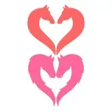Horse Couple Heart SVG Cuttable Design