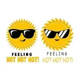 Feeling Hot Hot Hot Summer Sunglasses Sun SVG Cuttable Design