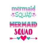 Mermaid Squad SVG Cuttable Design