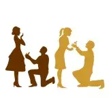 Proposing Love Couple SVG Cuttable Design