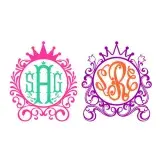 Princess Monogram SVG Cuttable Frame