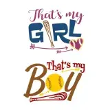 That's My Girl Boy Baseball Softball SVG Cuttable Design