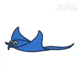 Stingray Embroidery Design