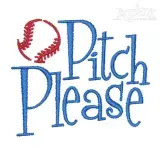Pitch Please Embroidery Design