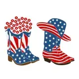 US Flag SVG Boots Cuttable Design