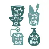 Bathroom Sayings SVG Cuttable Design