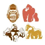 Gorilla SVG Cuttable Design