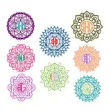 Mandala Pack Monogram SVG Cuttable Frame