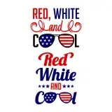 Red White and Cool SVG Cuttable Design