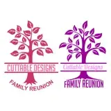 Family Reunion Tree Split SVG Cuttable Frame