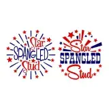 Star Spangled Stud SVG Cuttable Design
