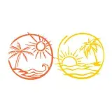 Sunny Palm Beach SVG Cuttable Design