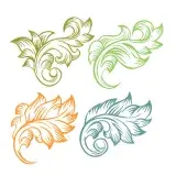 Vintage Decor Leaf Pack SVG Cuttable Design
