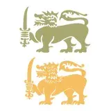 Lion Holding Sword SVG Cuttable Design