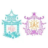 Pagoda Monogram Frames SVG Cuttable Design