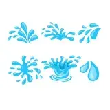Water Splash SVG Cuttable Design