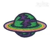 Rainbow Planet Embroidery Design