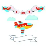 Airplane Banner SVG Cuttable Design