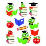 Book Worm Pack SVG Cuttable Design