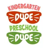Kindergarten PreSchool Dude SVG Cuttable Designs
