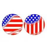 USA Flag Baseball SVG Cuttable Design