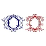 Vintage Oval Frames SVG Cuttable Design