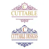 Vintage Swirl Monogram and Split SVG Cuttable Frame