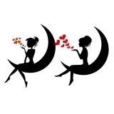 Girl on the Moon SVG Cuttable Design