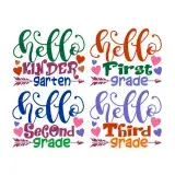 Hello School SVG Cuttable Design