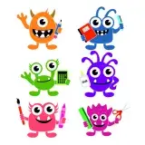 School Monsters SVG Cuttable Design