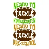 Ready to Tackle Kindergarten Pre-School Football SVG Cuttable Design