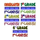 School Grade Rules SVG Cuttable Design