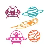 Space UFO Planet SVG Cutttable Design