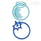 Blueberry Embroidery Design