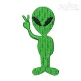 Alien Embroidery Design