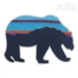 Stripe Moose Silhouette Embroidery Design
