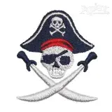Pirate Skull Embroidery Design