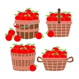 Apple Basket SVG Cuttable Design