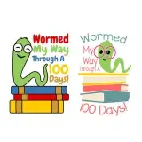 Wormed My Way Through A 100 Days SVG Cuttable Design