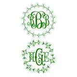 Cotton Wreath Monogram Frame SVG Cuttable Design