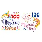 100 Magical Days Unicorn SVG Cuttable Design