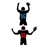 Football Player Silhouette SVG Cuttable Design