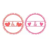 Wishing You Love, Luck & Happiness to Last You Today, Tomorrow & Ever After Mr & Mrs Frames SVG Cuttable Design