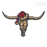 Christmas Longhorn Embroidery Design