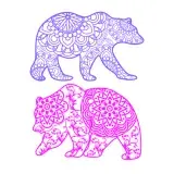 Mehndi Bear SVG Cuttable Design