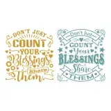 Don't Just Count Your Blessings Share Them SVG Cuttable Design